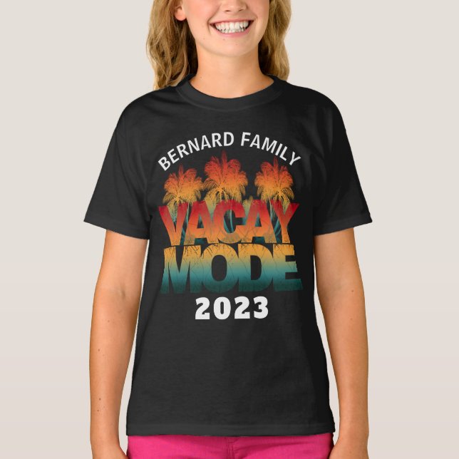CAMISETA VACACIONES DE FAMILIA DE MODO DE VACACIONES (Anverso)