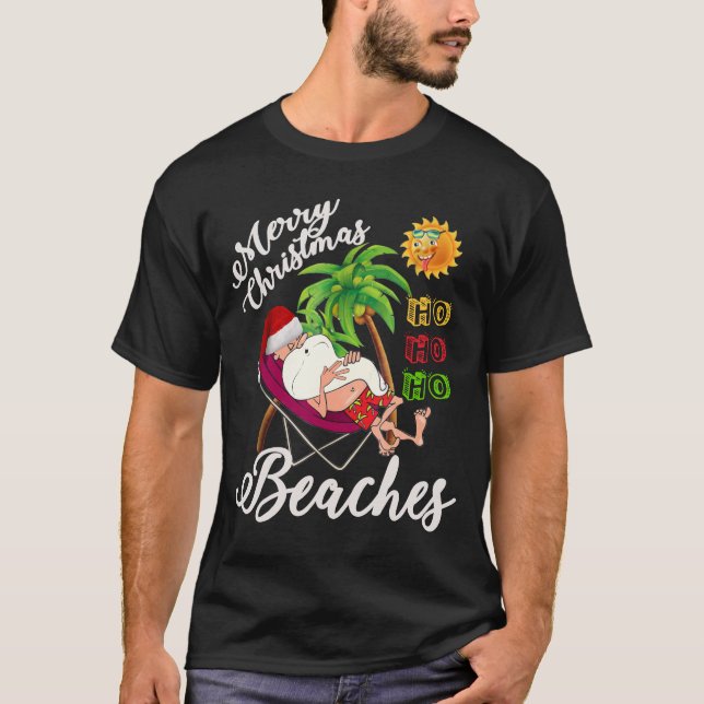 Camiseta Vacaciones de gafas de sol en las playas de Santa  (Anverso)