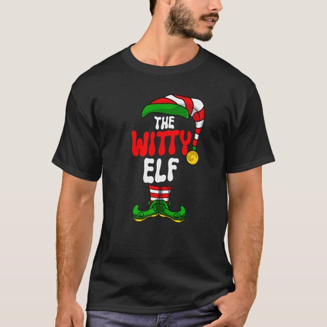 Camiseta Vacaciones de grupos coincidentes de Witty Elf Paj (Anverso)