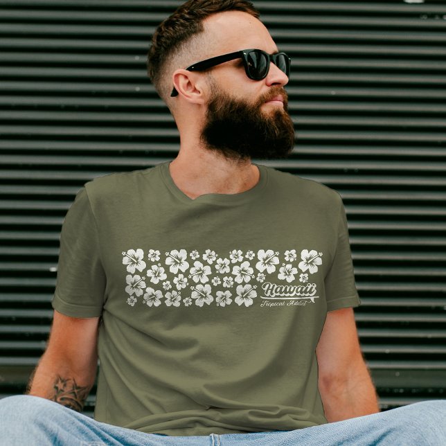 Camiseta Vacaciones de Hawái Hibiscus Tropical en Playa (Hawaii Hibiscus Tropical Summer Beach Vacation T-Shirt)