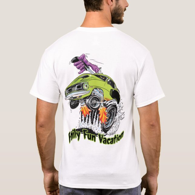 Camiseta Vacaciones de la diversión de la familia del viaje (Reverso)