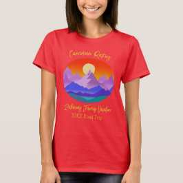 Camiseta Vacaciones de la familia canadiense Rockies Sunset