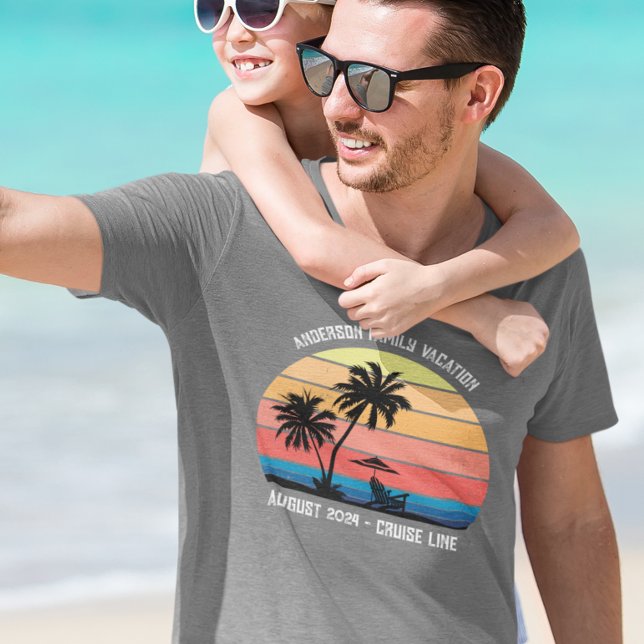 Camiseta Vacaciones de la familia de cruceros Retro Palm Tr (Subido por el creador)