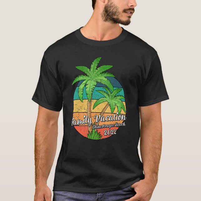 Camiseta Vacaciones de la familia de las palmeras de época  (Anverso)
