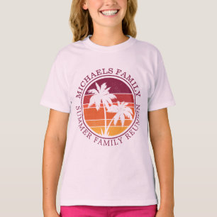 Camiseta Vacaciones de la familia de verano Cama de palmera