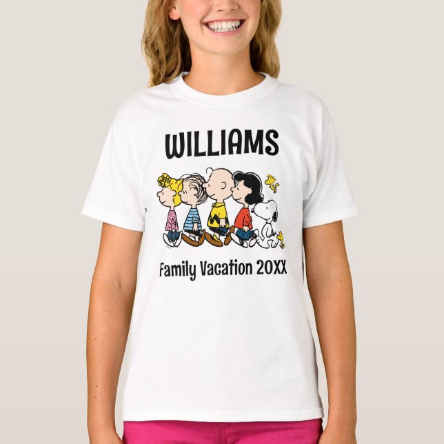 Camiseta Vacaciones de la familia Peanuts Gang (Anverso)