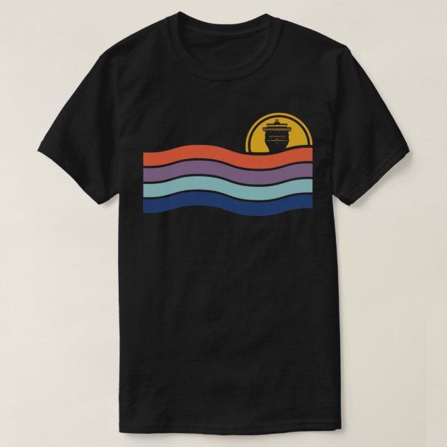 Camiseta Vacaciones de la tripulación de crucero de crucero (Diseño del anverso)