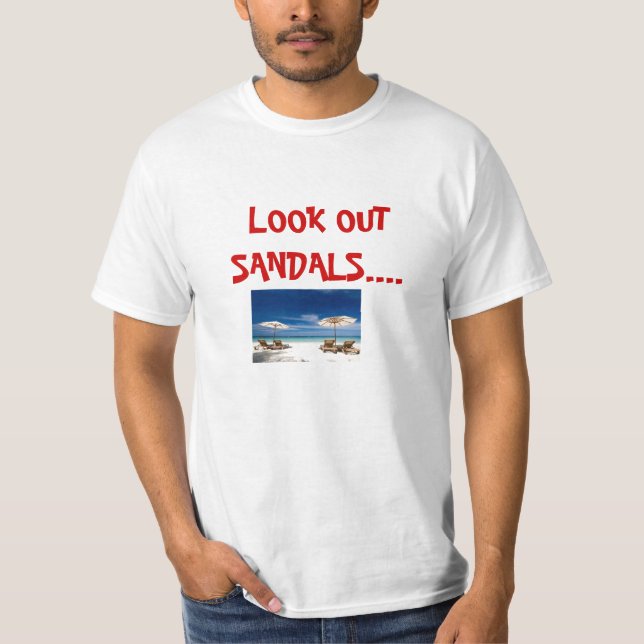 Camiseta Vacaciones de las sandalias (Anverso)