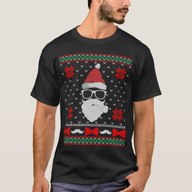 Camiseta Vacaciones de Navidades feos de barba Orgullosos d (Anverso)
