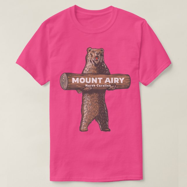 Camiseta Vacaciones de osos en crecimiento de Mount Airy No (Diseño del anverso)