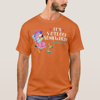 Camiseta Vacaciones de playa Beber Flamingo 5 OClock Alguno