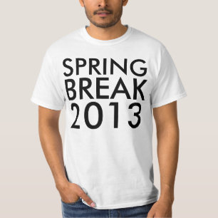 Camiseta Vacaciones de primavera 2013 (20xx) en texto de