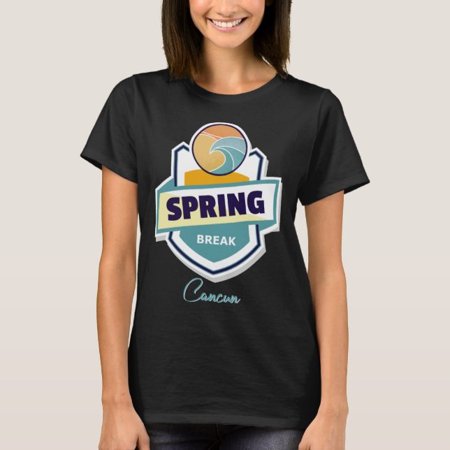 Camiseta Vacaciones de primavera Cancun 2021 (Anverso)