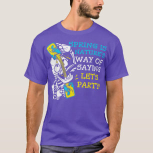 Camiseta Vacaciones de primavera divertida Skeleton Hand Be