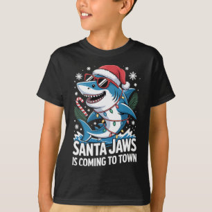 Camiseta Vacaciones de Santa Jaws de verano Navidad en juli