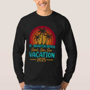 Camiseta Vacaciones de sol en el mar de arena de St. Maarte
