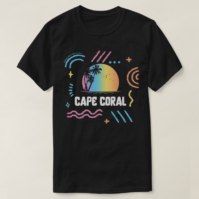 Camiseta Vacaciones de Surfing en Cape Coral Travesía famil (Diseño del anverso)