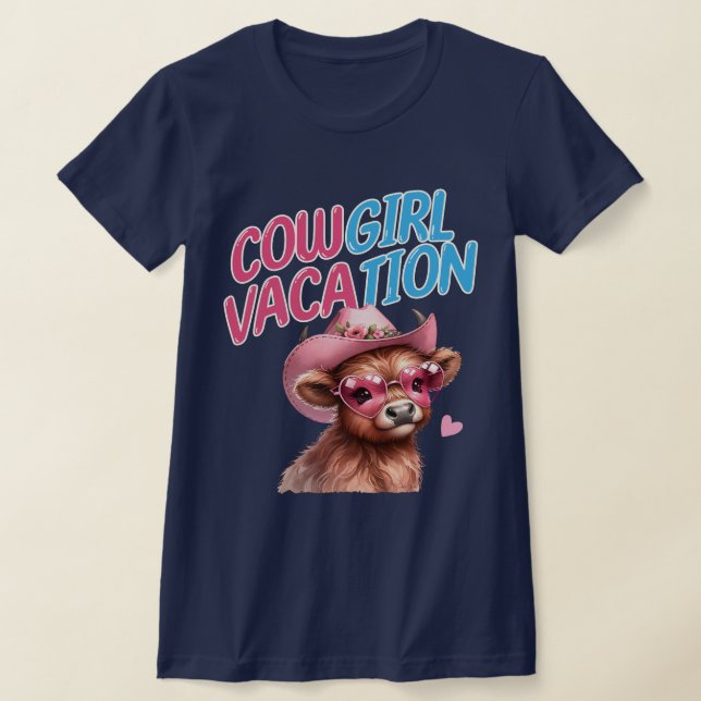 Camiseta Vacaciones de vacante Cute Highland Vaca Gafas de  (Distribución)