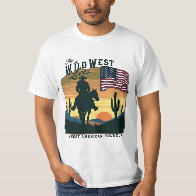 Camiseta vacaciones de vaqueros ee.uu., vacaciones de vaque (Anverso)