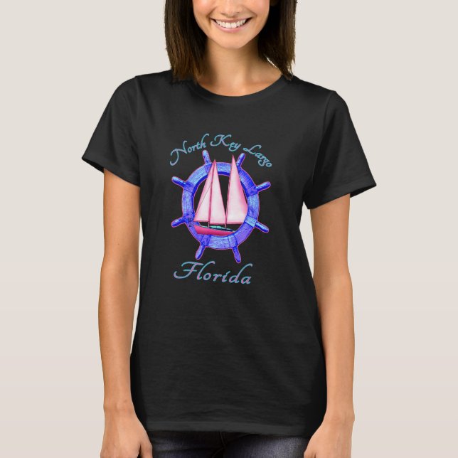 Camiseta Vacaciones de vela de North Key Largo Florida (Anverso)