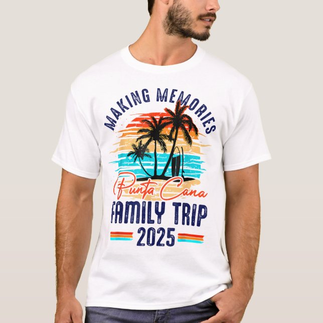 Camiseta Vacaciones de verano 2025 en la familia Punta Cana (Anverso)