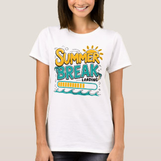Camiseta Vacaciones de Verano Cargando Gráfica Divertida de