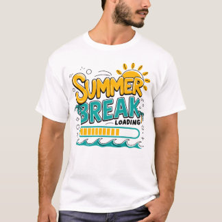 Camiseta Vacaciones de Verano Cargando Gráfica Divertida de