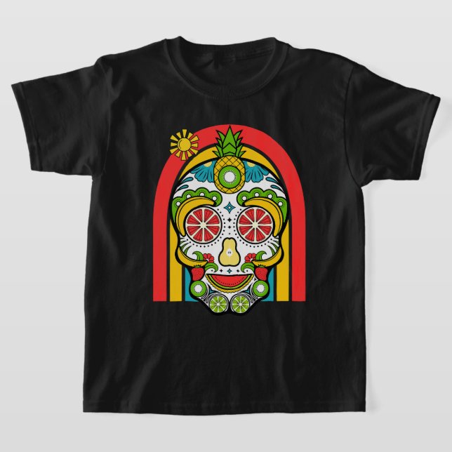 Camiseta Vacaciones de verano de arcoiris con cráneo de fru (Distribución)