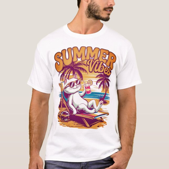 Camiseta Vacaciones de verano de Guay Cat (Anverso)