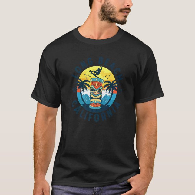 Camiseta Vacaciones de verano de Surf en Long Beach Califor (Anverso)