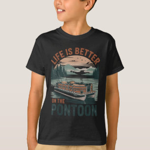 Camiseta Vacaciones de verano en barco de pontón capitán de