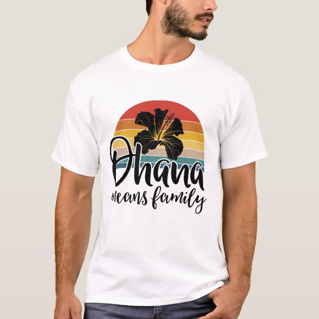 Camiseta Vacaciones de verano en Hawái: Flor de Ohana signi (Anverso)