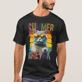 Camiseta Vacaciones de verano en la playa de Gato