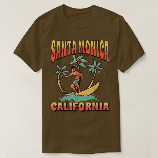 Camiseta Vacaciones de verano en la playa de Santa Mónica C (Diseño del anverso)