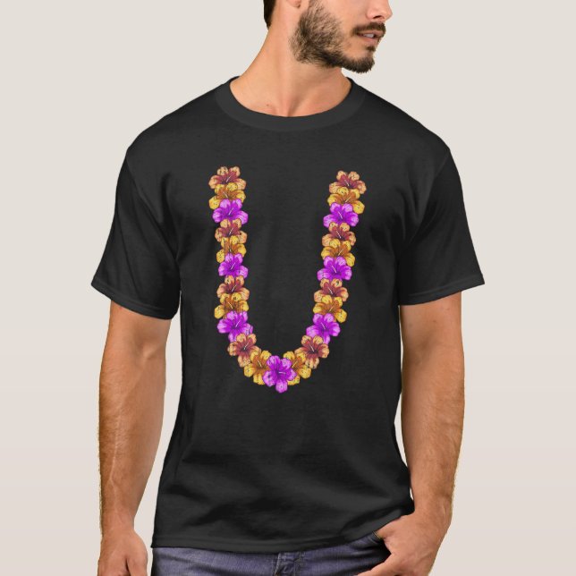 Camiseta Vacaciones de verano en las flores de Lei Flujo Tr (Anverso)
