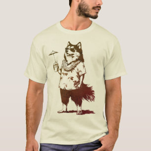 Camiseta Vacaciones de verano en Malamute en Alaska Hawai