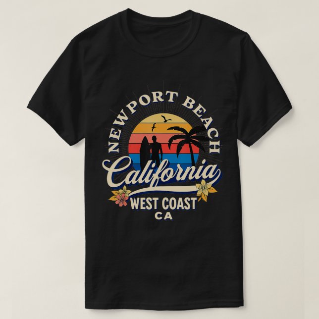 Camiseta Vacaciones de verano en Newport Beach California (Diseño del anverso)