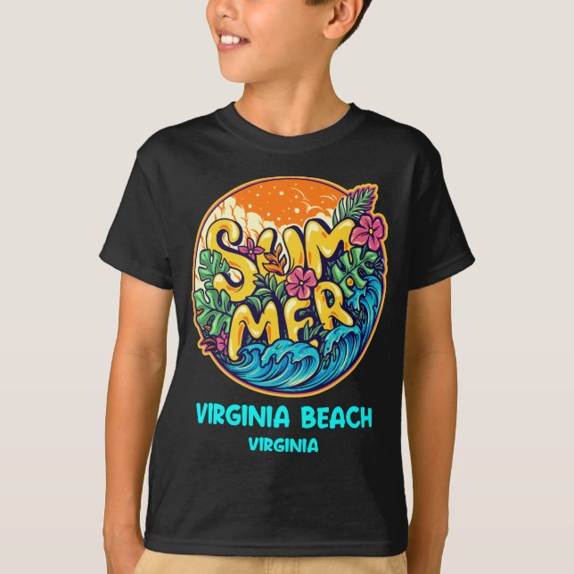 Camiseta Vacaciones de verano en Virginia Beach (Anverso)