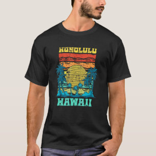 Camiseta Vacaciones de verano Honolulu Aloha Palm Trees Sun