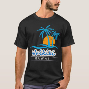 Camiseta Vacaciones de verano Honolulu Hawaii Waikiki Beach