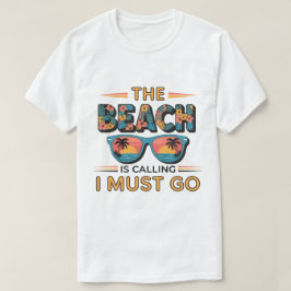 Camiseta Vacaciones de Verano La Playa Está Llamando Debo I