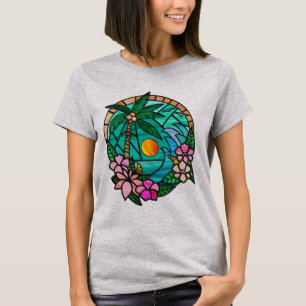 Camiseta Vacaciones de verano playa de océano al atardecer
