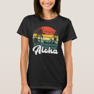 Camiseta Vacaciones de verano retro de vintage de árbol de