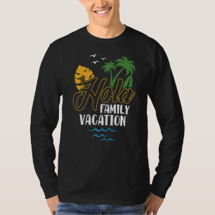 Camiseta Vacaciones de verano tropical de palmeras Hola Fam