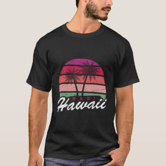 Camiseta Vacaciones de verano tropicales palmeras Maui Hawá