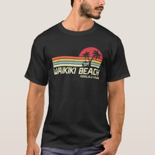 Camiseta Vacaciones de verano Vintage Honolulu Hawaii Waiki