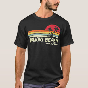Camiseta Vacaciones de verano Vintage Honolulu Hawaii Waiki