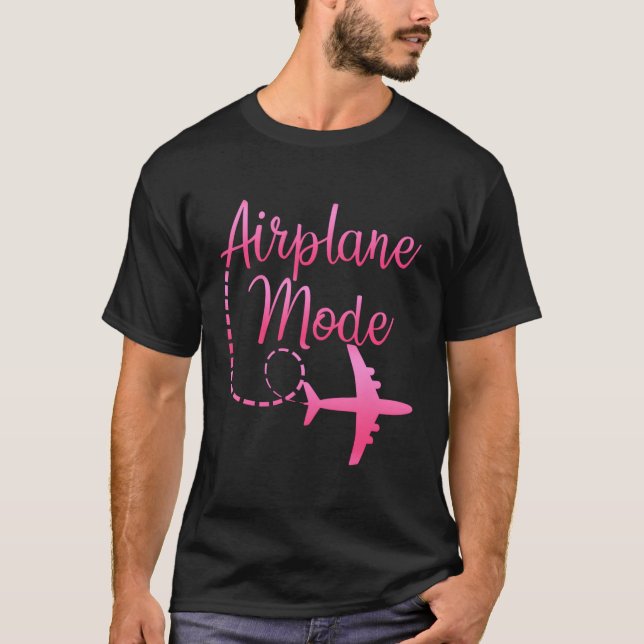 Camiseta Vacaciones De Viaje En Modo De Avión Para (Anverso)