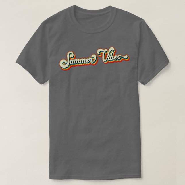 Camiseta Vacaciones de Vibes de Verano Retro (Diseño del anverso)