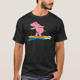 Camiseta Vacaciones del Cerdo Surfista Irónico